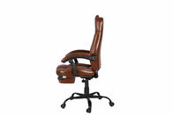 Chaise étendue de bureau de cuir d'unité centrale Brown avec la tension réductrice escamotable de repose-pieds