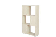 Chêne blanc à trois niveaux d'étagères à livres en bois minces pratiques pour la chambre à coucher/salon