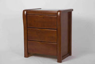 Petit bois solide moderne de table de chevet, table de chevet de 3 tiroirs 19,7 kilogrammes en bois en caoutchouc