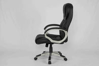 Chaise en cuir exécutive noire ergonomique de bureau confortable avec le dos de haute
