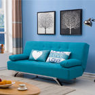 Tissu bleu léger Sofa Bed For Home pliable