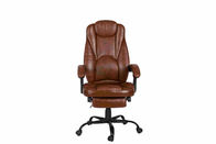 Chaise étendue de bureau de cuir d'unité centrale Brown avec la tension réductrice escamotable de repose-pieds