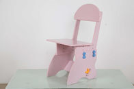 le bureau et la chaise des enfants 18.3KG en bois solides roses réglés avec le tiroir caché