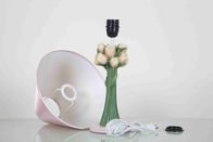 Forme à la maison élégante ronde de fleurs de lampes de Tableau de tissu pour les yeux protecteurs